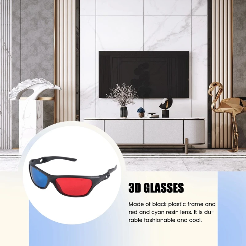 Red-blue / Cyan Anaglyph Simple style 3D Glasses 3D movie game (Extra Upgrade Style) NND