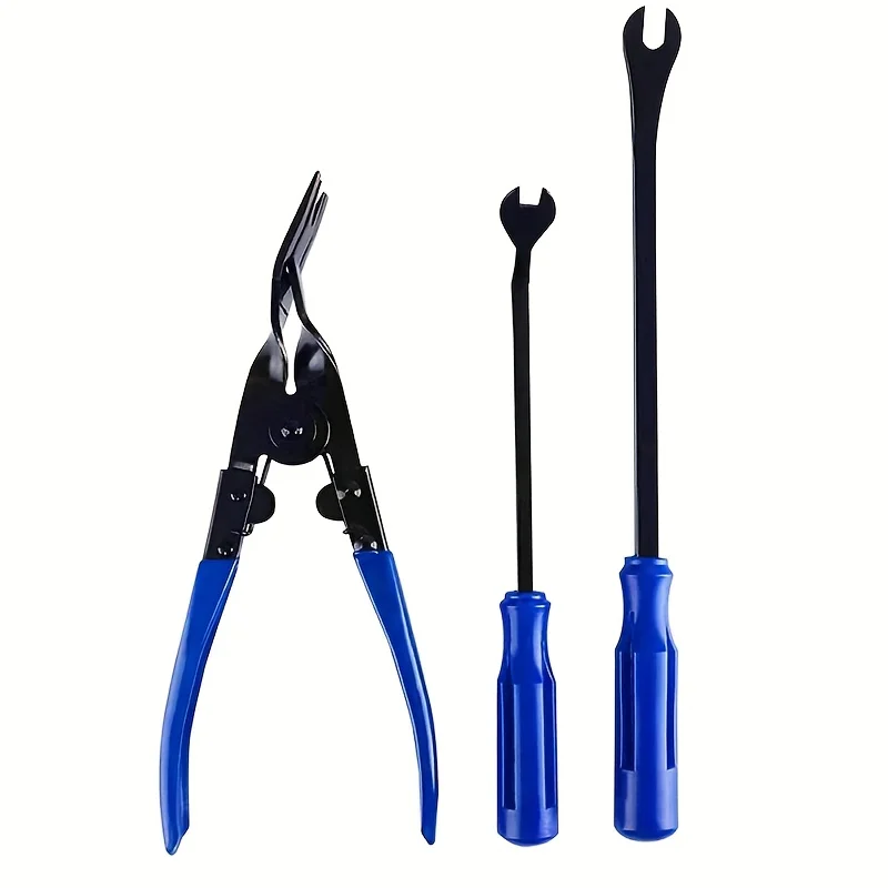 

3pcs Clip Remover Tool, Clip Pliers Set Fastener Removal Tool, Auto Trim Kit Pry Tool Set Car Door Panel Dashboard Repair Kit