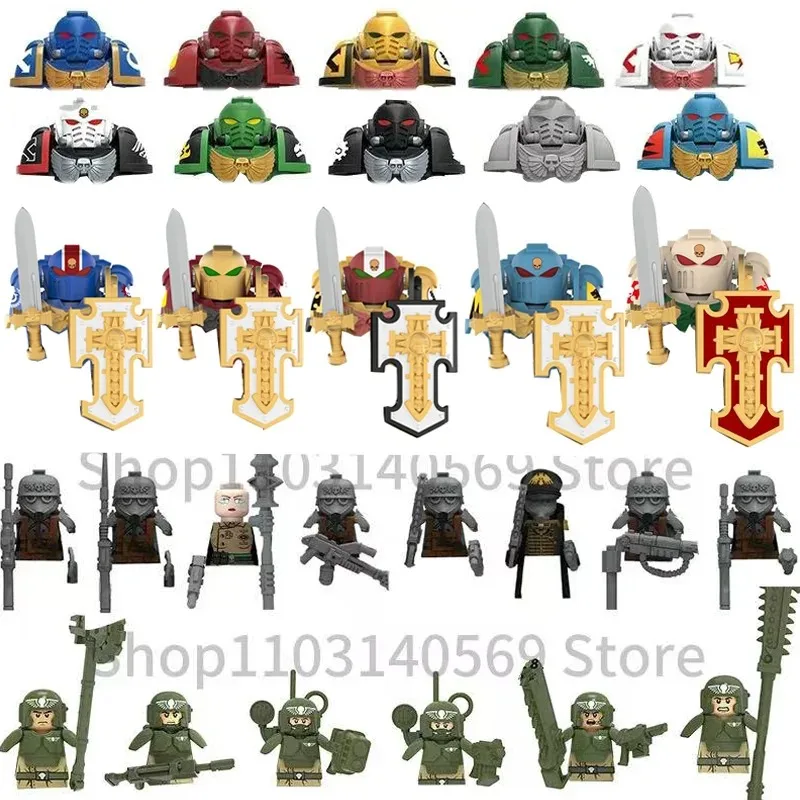 إمبريوم أوف مان ألعاب الطوب الدمى شفرة درع الجندي الملاك اللبنات Psyker الرقيب بايرو الطوب للأطفال