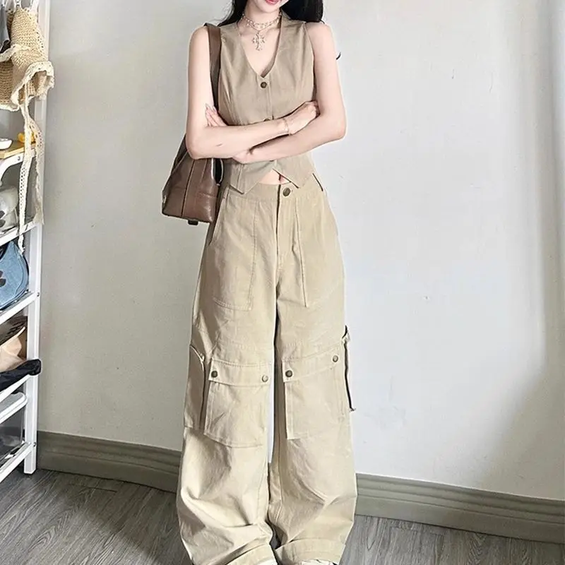 

Жилеты Жилеты Тонкий женский жилет Оранжевый весенний кашемировый плиссированный шнурок Современный простой жилет Cleanfit Эластичный для поездок на работу на открытом воздухе