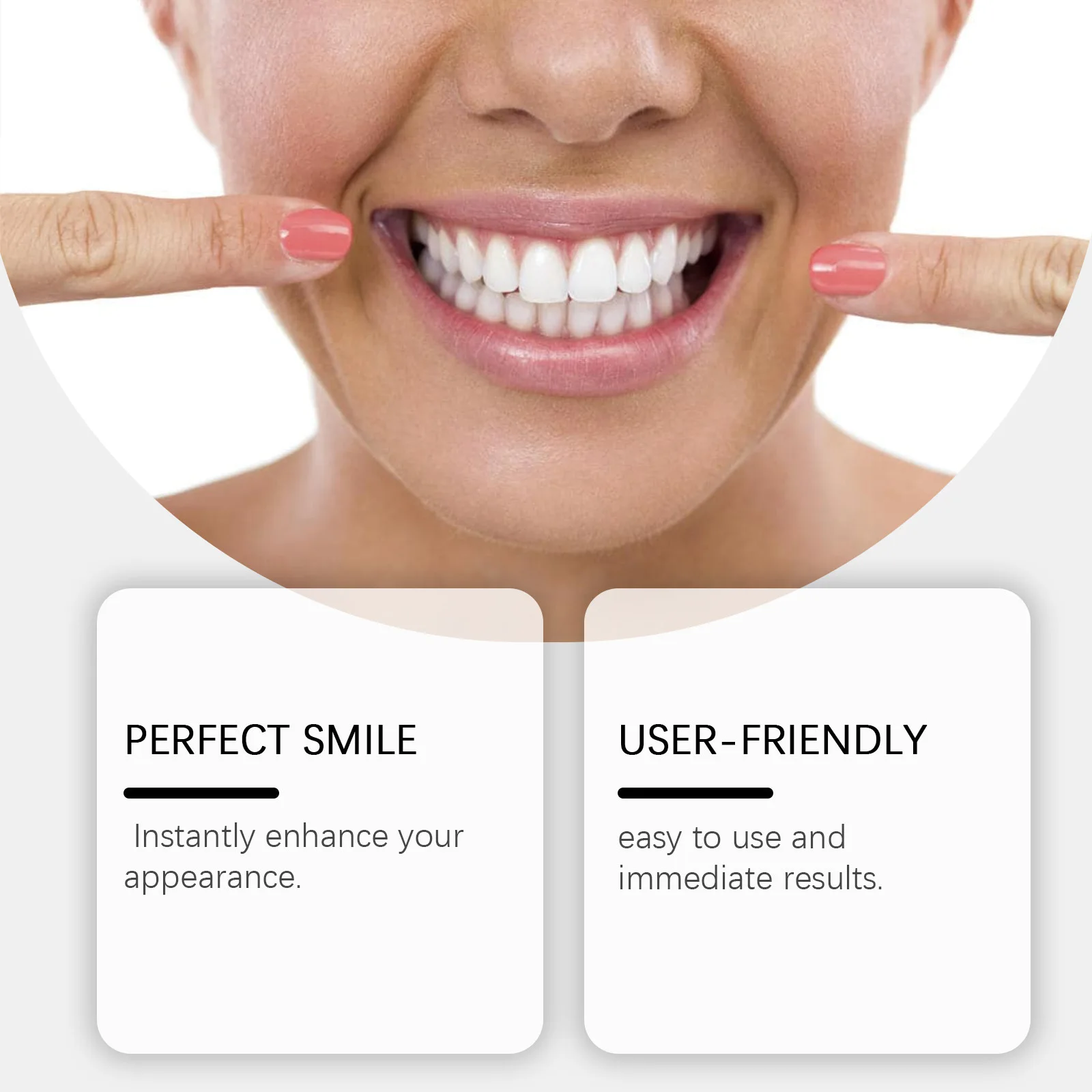 Upper & Lower Full Mouth Silicone Dentures, Lifelike Fake Teeth, Ideal for Daily Oral Care & Confidence Boost