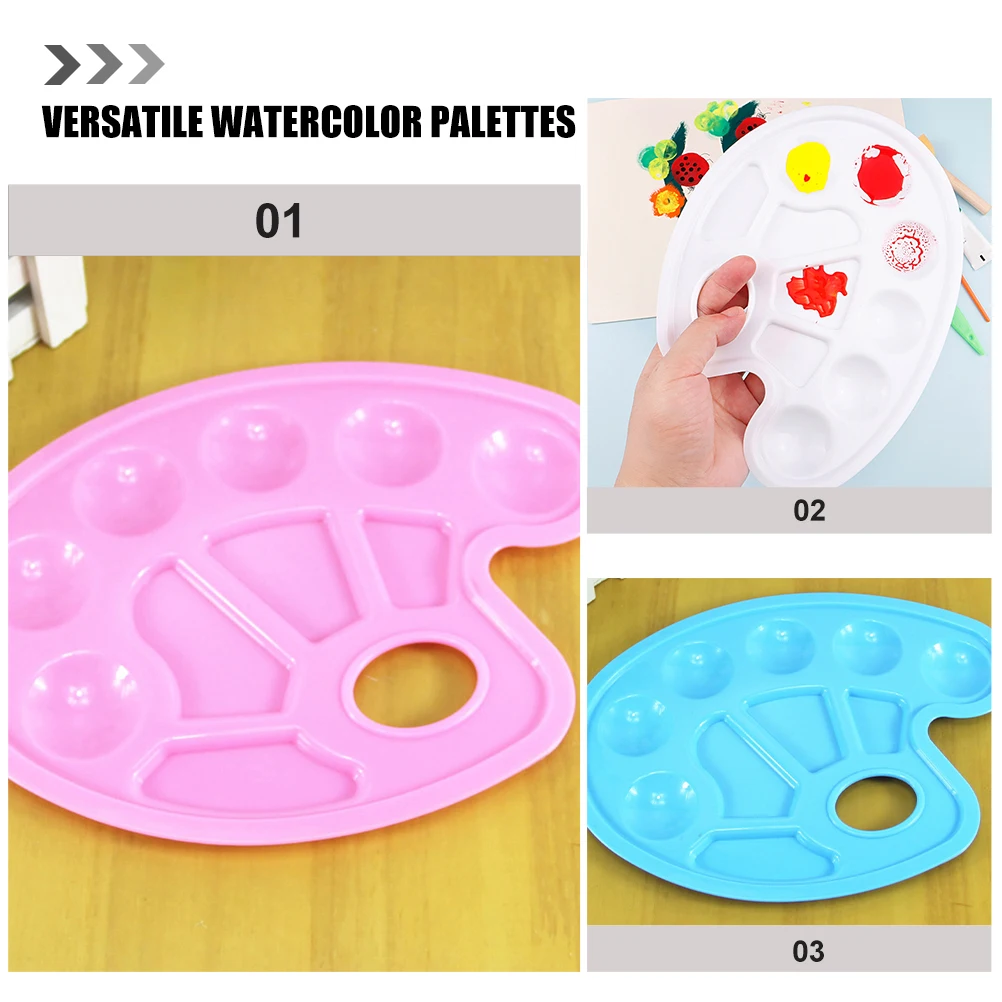 

12 Pcs Plastic Paint Watercolor Tray 22 8x16 8cm Artist Mixing Trays Pigment Plates DIY Painting Supplies Lightweight