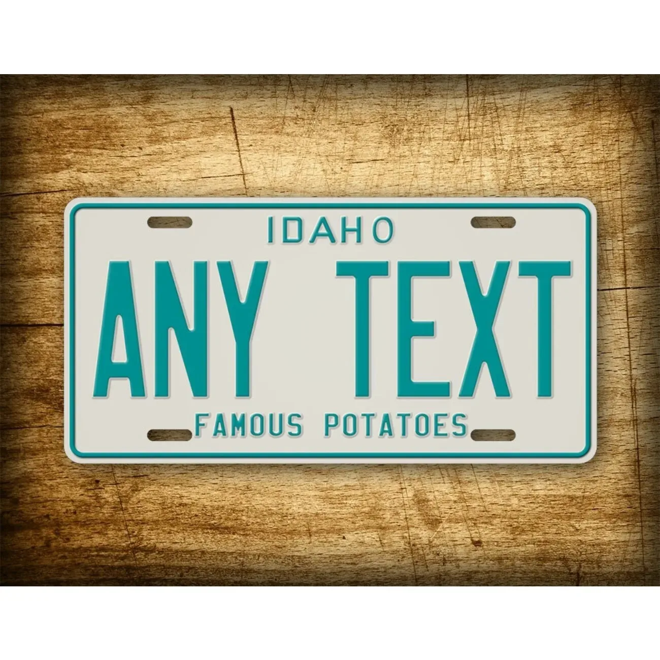 Personalized Vintage Idaho Themed Metal Decorative Tag, Home Decor Wall Accent