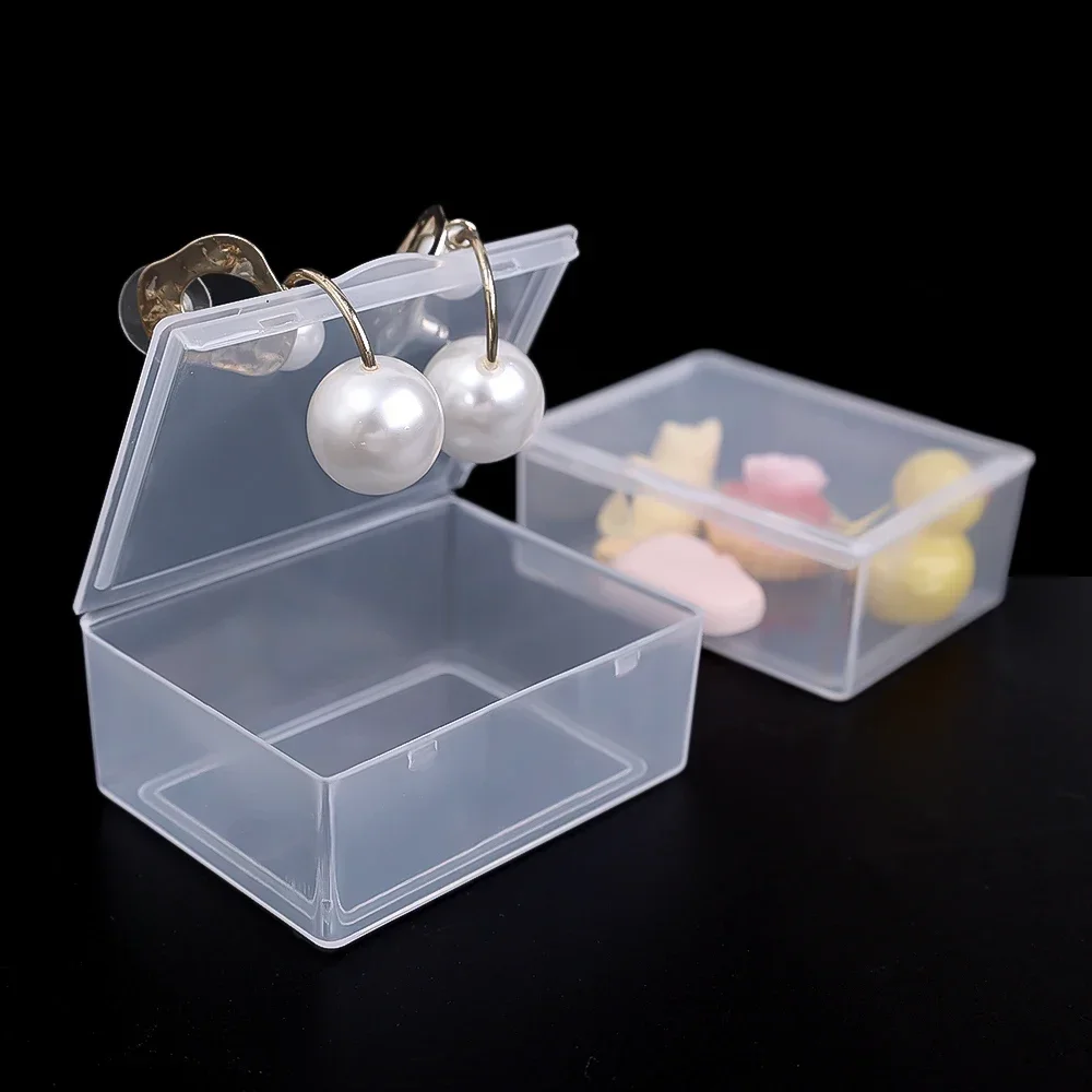 Mini Rectangle Storage Box Translucent Packing Dustproof Solid Strong Home Organizer Jewelry Ornaments Accept Case Container