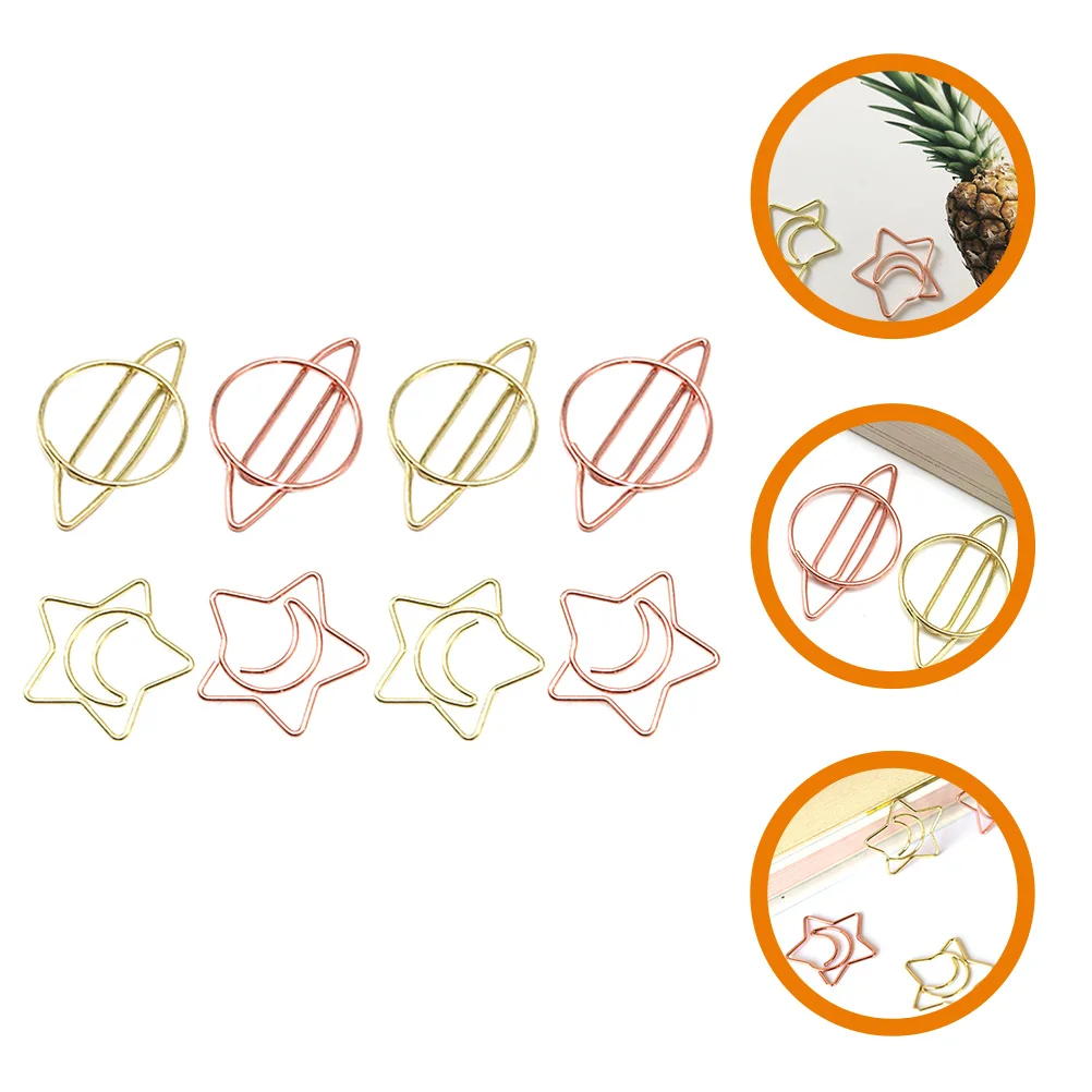 

8 Pcs Office Decor Supplies Metal Bookmarks Paper Clips Animal Exquisite Cute File Decorative Paperclips Student