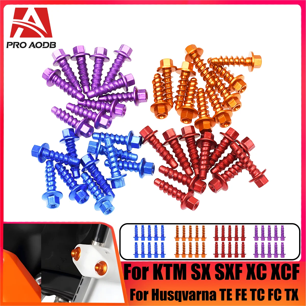 

10 PCS Dirt Bikes Self Tapping Plastic Parts Screw Bolt Kit For KTM XC XCF SX SXF EXC EXCF 125 250 300 350 400 450 500 1997-2023