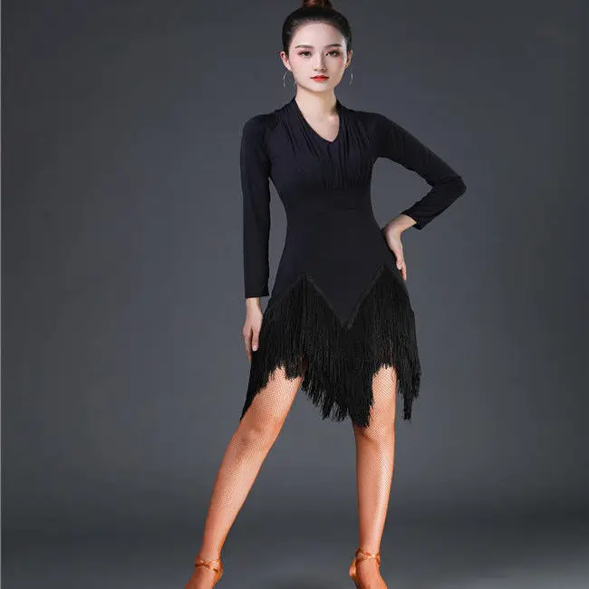 

Latin Dance Dress Women Fringe For Female New Clothing High-end Professional Competition Tassels Adult Costume Vestido Tango