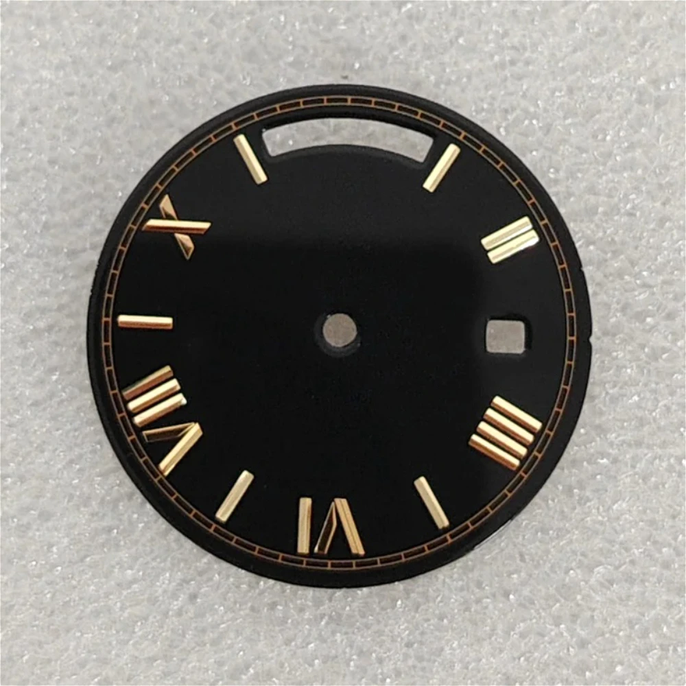 

30.8mm Watch Dial Single-date Enamel No Luminescence Compatible for 8285 Movement Green White Black Color