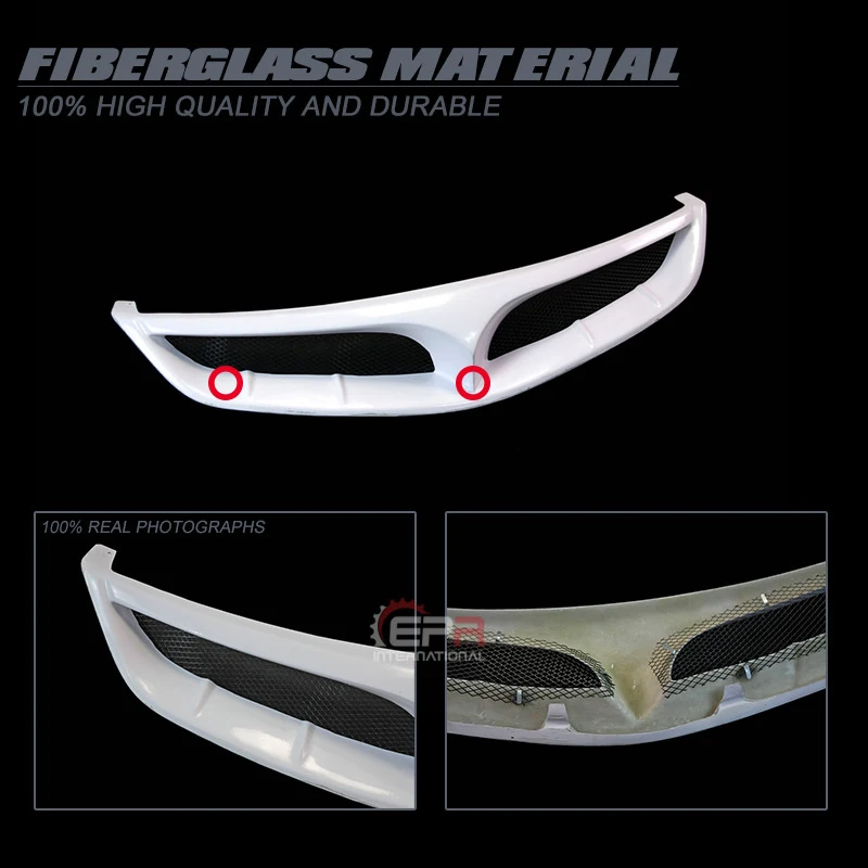 Hot for Honda 8th generation Civic FD2 modification, SEEKER style carbon fiber bumper grille cover, front face ghost