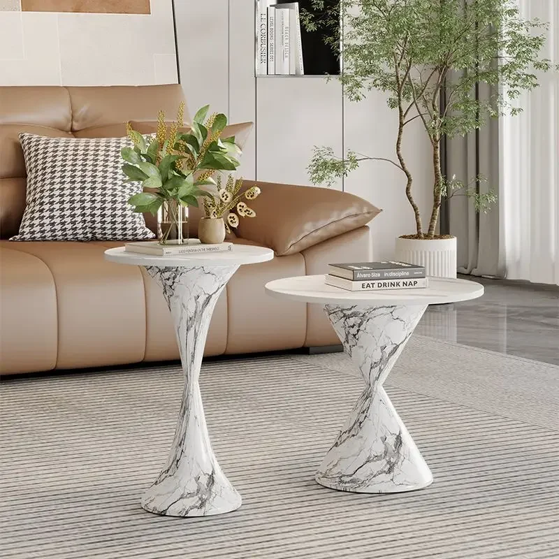 Nordic style coffee table living room home Italian atmosphere designer light luxury round coffee table coffee table simple