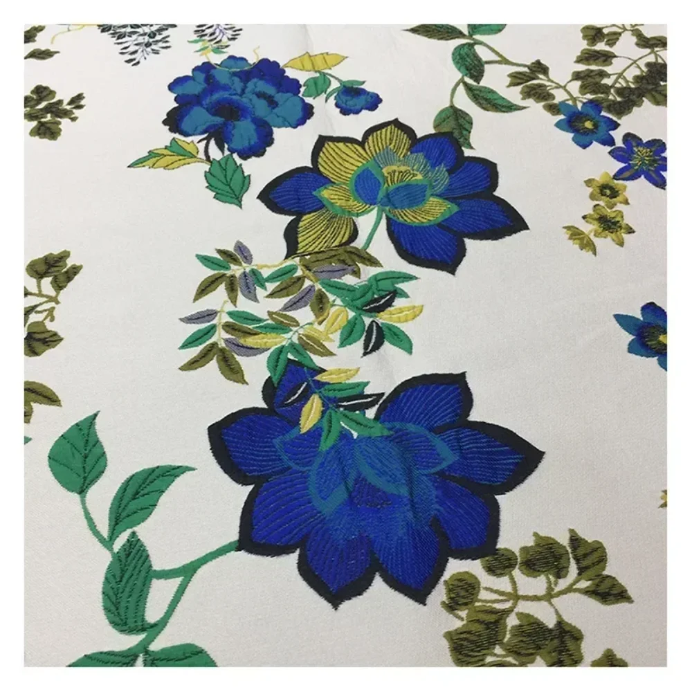 

Парчовая жаккардовая ткань, осенне-зимнее платье с цветочным узором, ветровка, одежда, ткань, модный дизайн, шитье, оптовая продажа, материал на метр