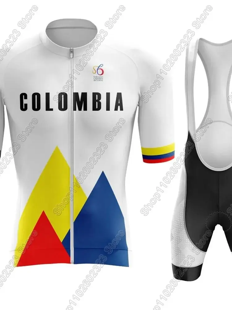 AliExpress NONE Colombia cycling jersey 2025 Set Summer Men Bicycle Clothing Road Bike Shirts Suit Bicycle Bib Shorts MTB Ropa Maillot