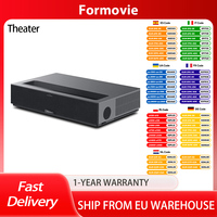 Formovie Theater Ultra Short Throw 4K Laser Projector, 1800 ISO Lumens, Android TV 11.0, Dolby Vision & Atmos, HDR10+ Decoding