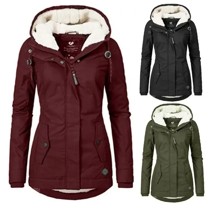 

Europe and The United States Winter Coat New Plus Cashmere Plus Size Cotton-padded Lamb Maoist Overcome Cotton-padded Woman