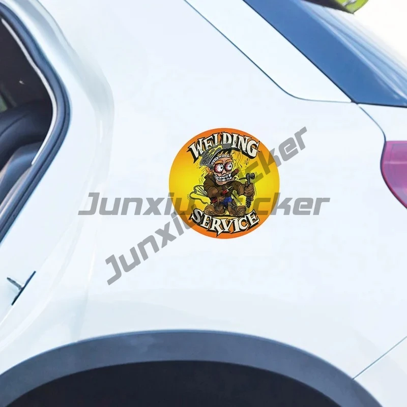

For Crazy Welder Welding Service Scratch-Proof Refrigerator Anime Car Stickers Windshield Trunk Decal