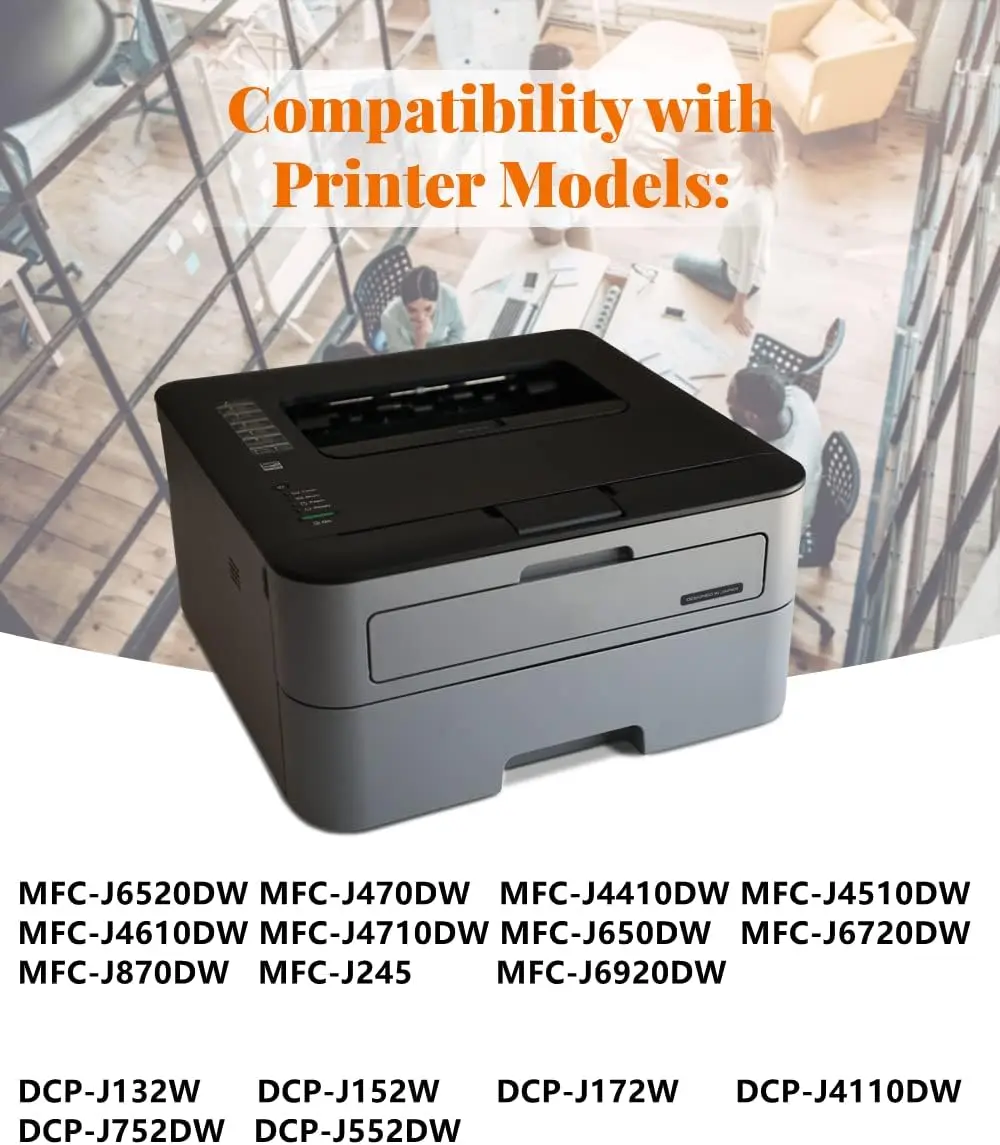 خراطيش حبر Jhaan 123XL Multipack-20P متوافقة مع خراطيش الحبر Brother LC123 MFC-J470DW MFC-J6520DW MFC-J6920DW