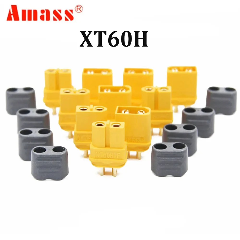 5pair Amass XT60+ XT60H Plug Connector With Sheath Housing 5 Male 5 Female For Rc Lipo Battery Rc Drone Car Boat