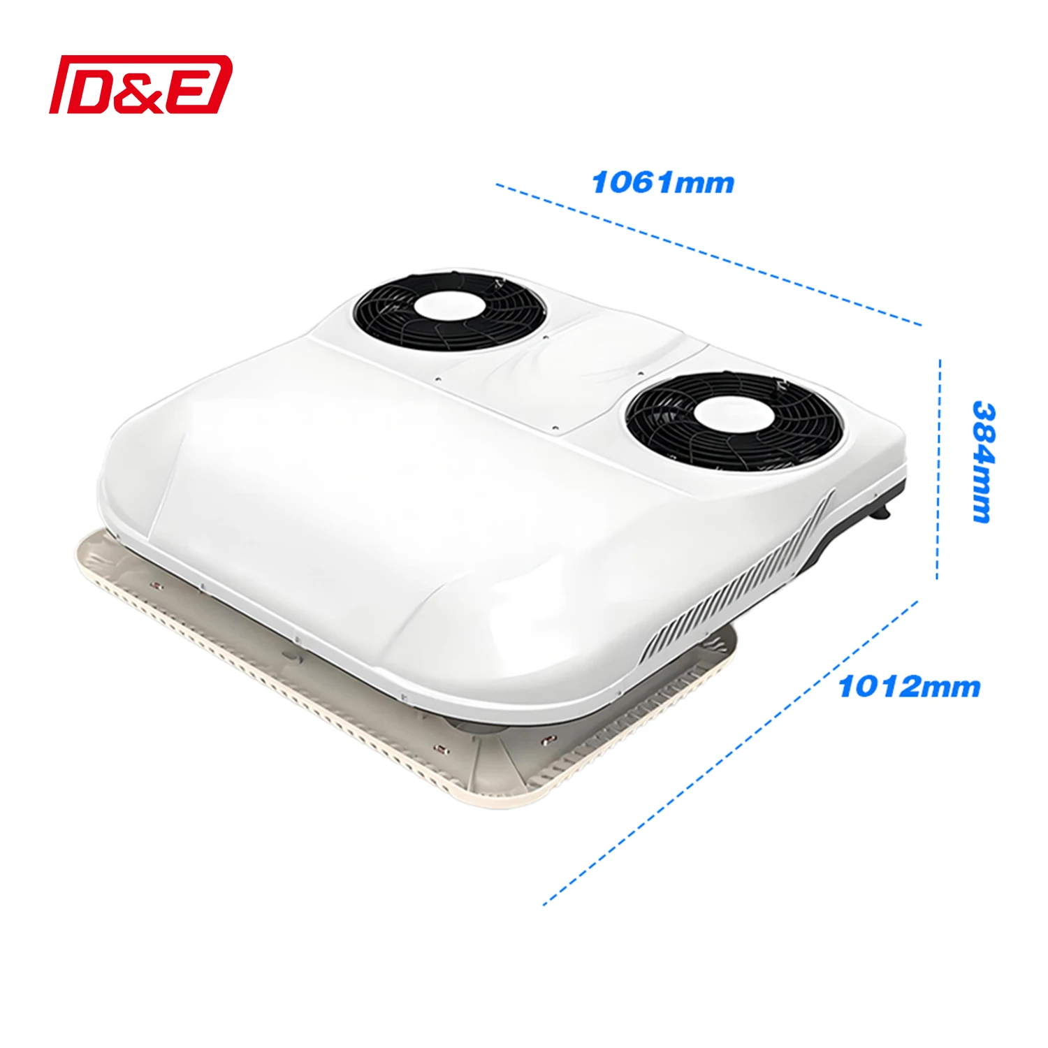 

High Cooling Dual Fan Rooftop Parking Air Conditioner 12v 24v Full Brushless Motor Fan For Truck RV Camper Bus Passenger