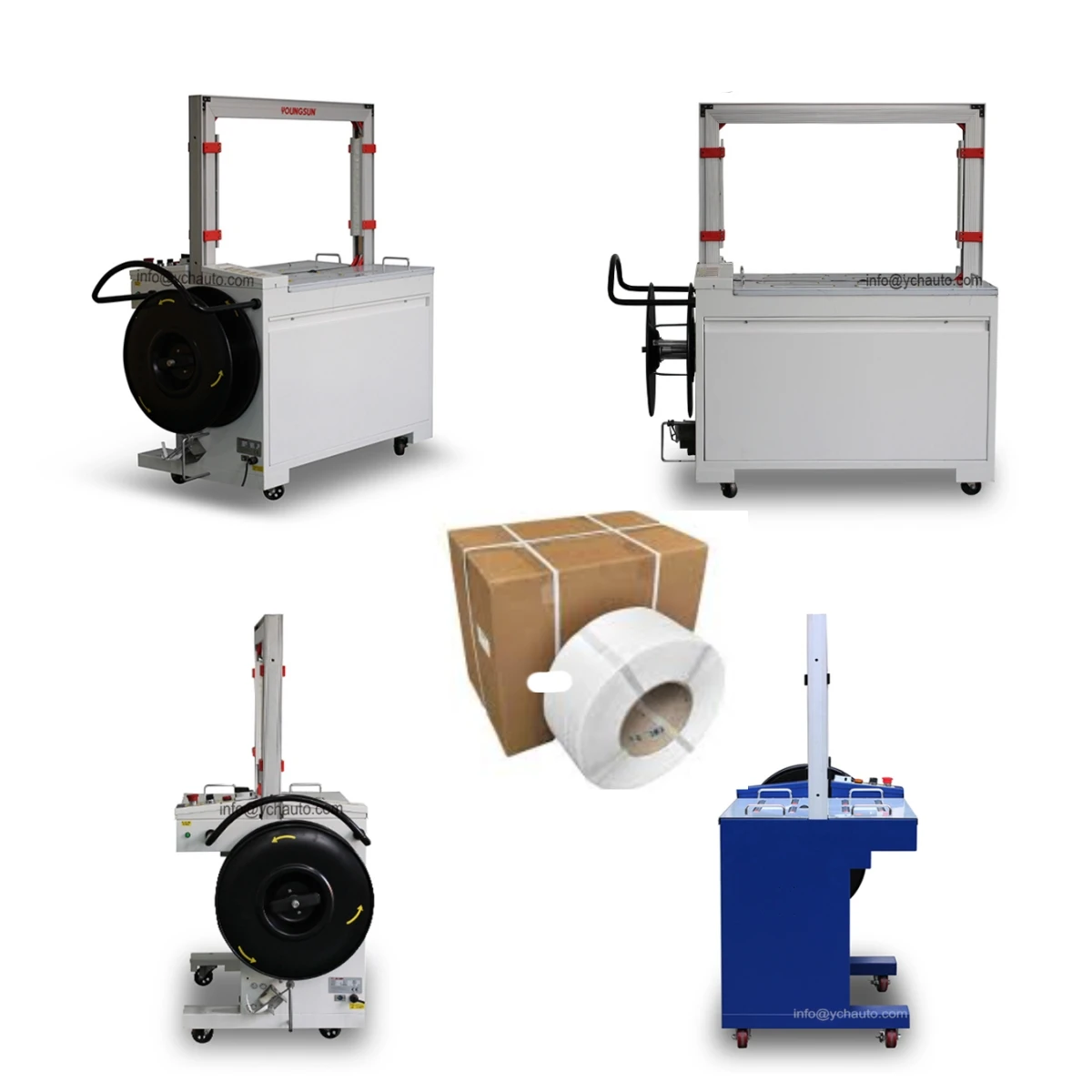 2026 High Profile Arch Automatic Box Cable Strapping Machine with PP Belt 12 mm for Heavy Pallets