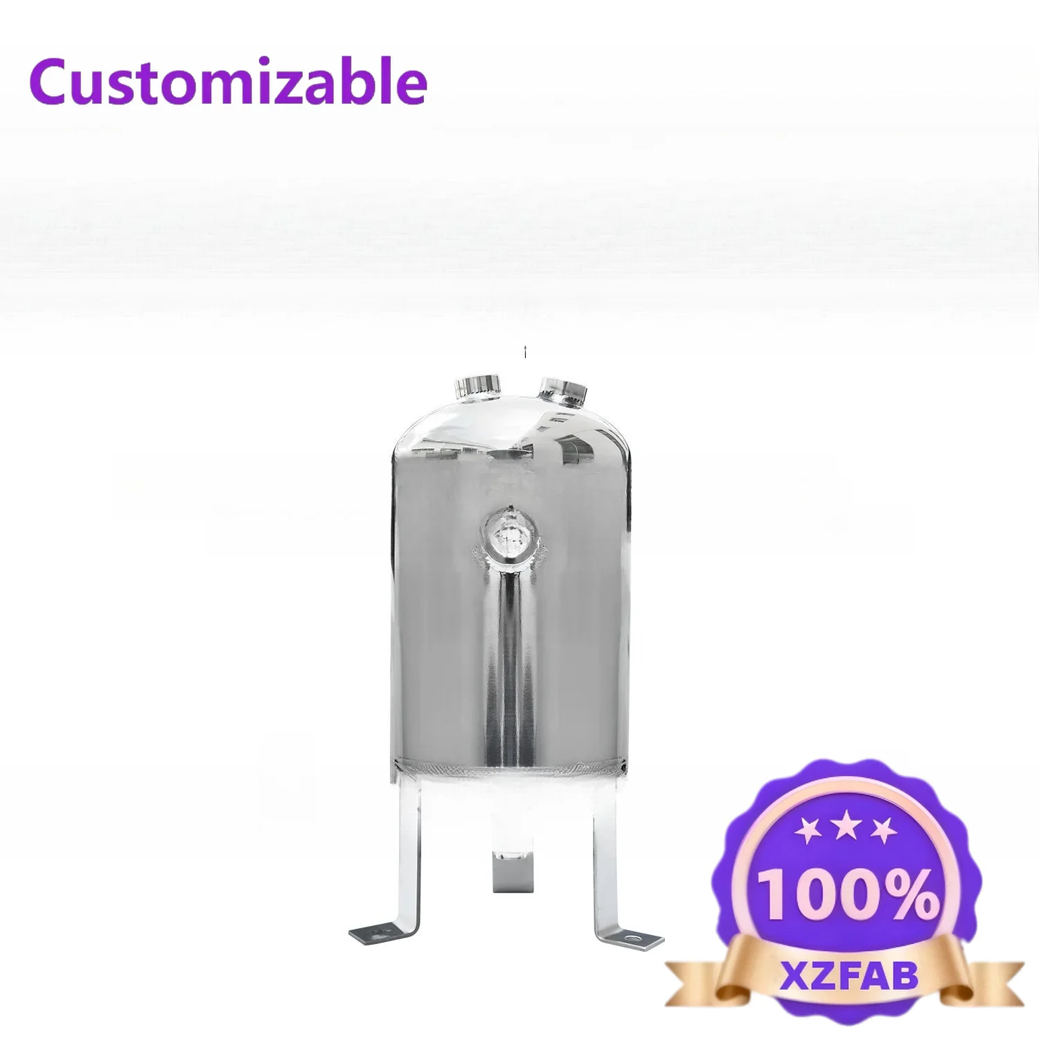 Factory Direct 2026 5L Vertical 304 Stainless Steel Tank Vacuum Buffer Pressure Vertical Gas Storage Tank Withstand Pressure ≤1.