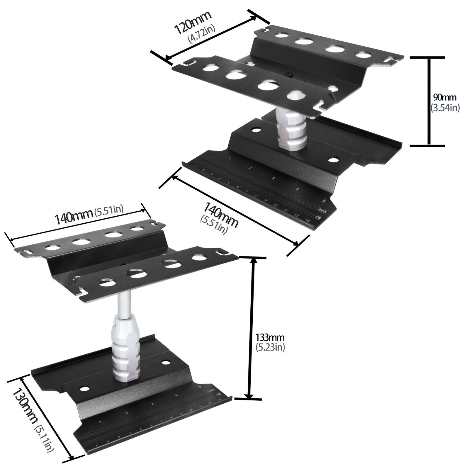 Aluminum Alloy RC Car Work Stand Repair Workstation 360 Degree Rotation Lift Or Lower for 1/8 1/10 1/12 Scale Cars Trucks Buggie