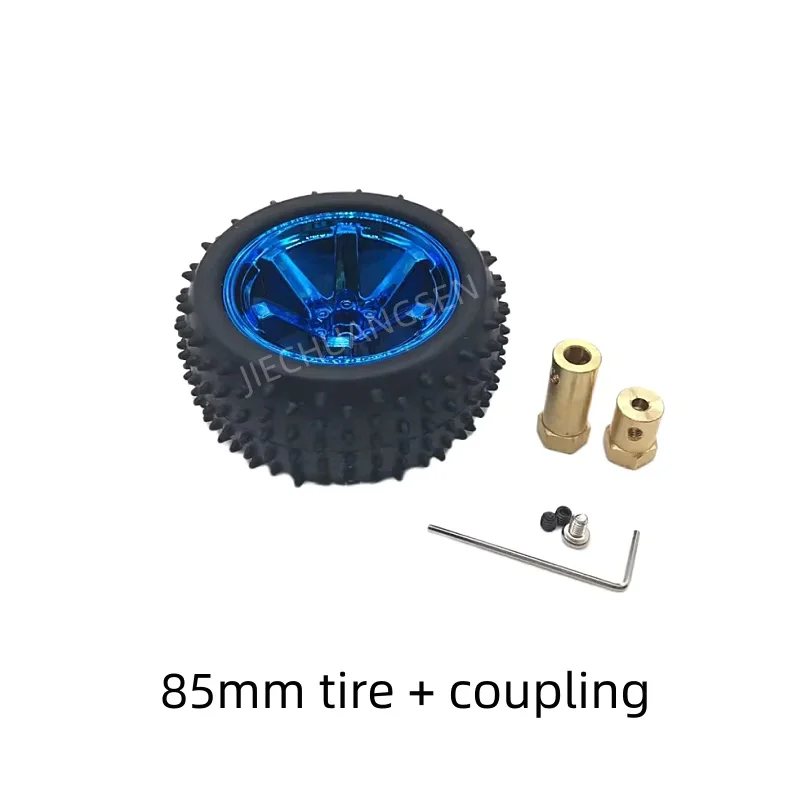 

Smart Tracking Car 85MM Rubber Blue Wheels,Wide 31MM,Car Tires Chassis Motor Robot Motor Accessories