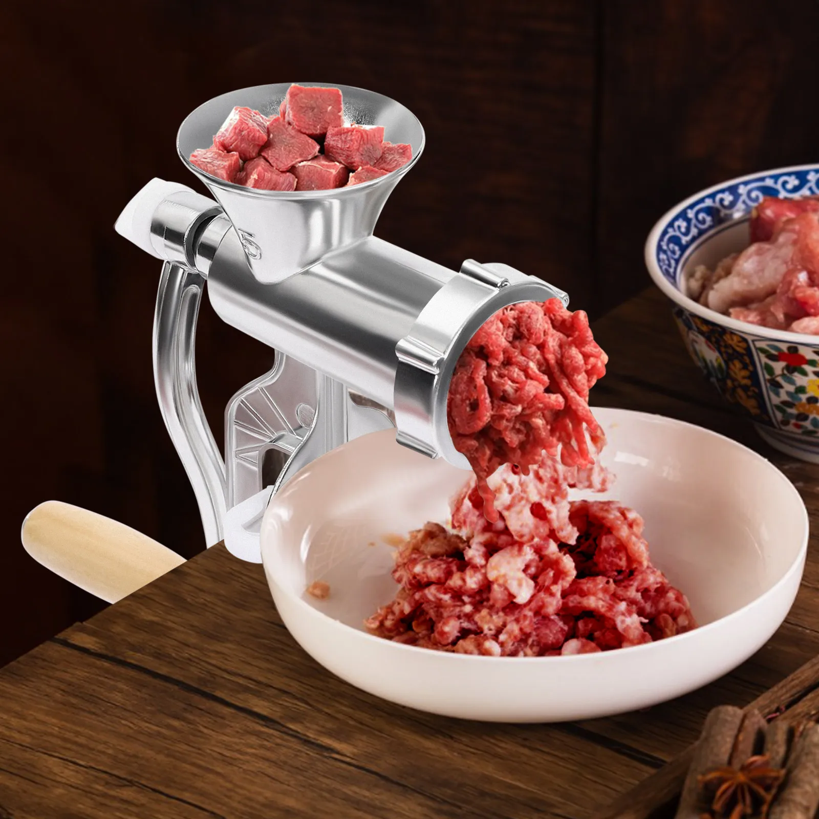 

Портативная ручная мясорубка, кухонные принадлежности, настольная мясорубка, колбаса для кухни, ресторана