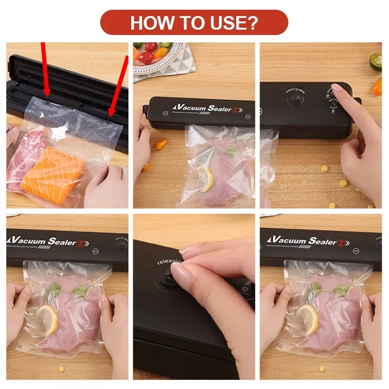 Portable Home Vacuum Food Sealing Kitchen Helper 220V Automatic Packaging Machine Food Vacuum Sealing Machine