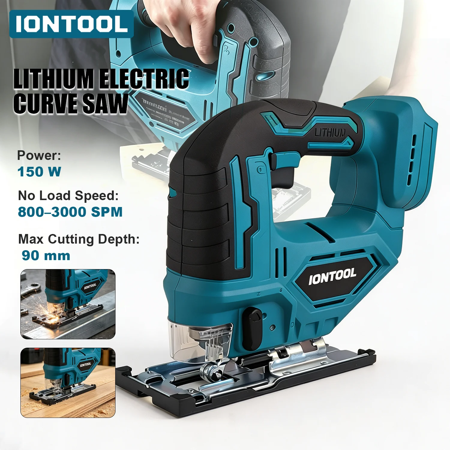 Power Tools In Workshop - IONTOOL Cordless Jigsaw Tool Only Wood