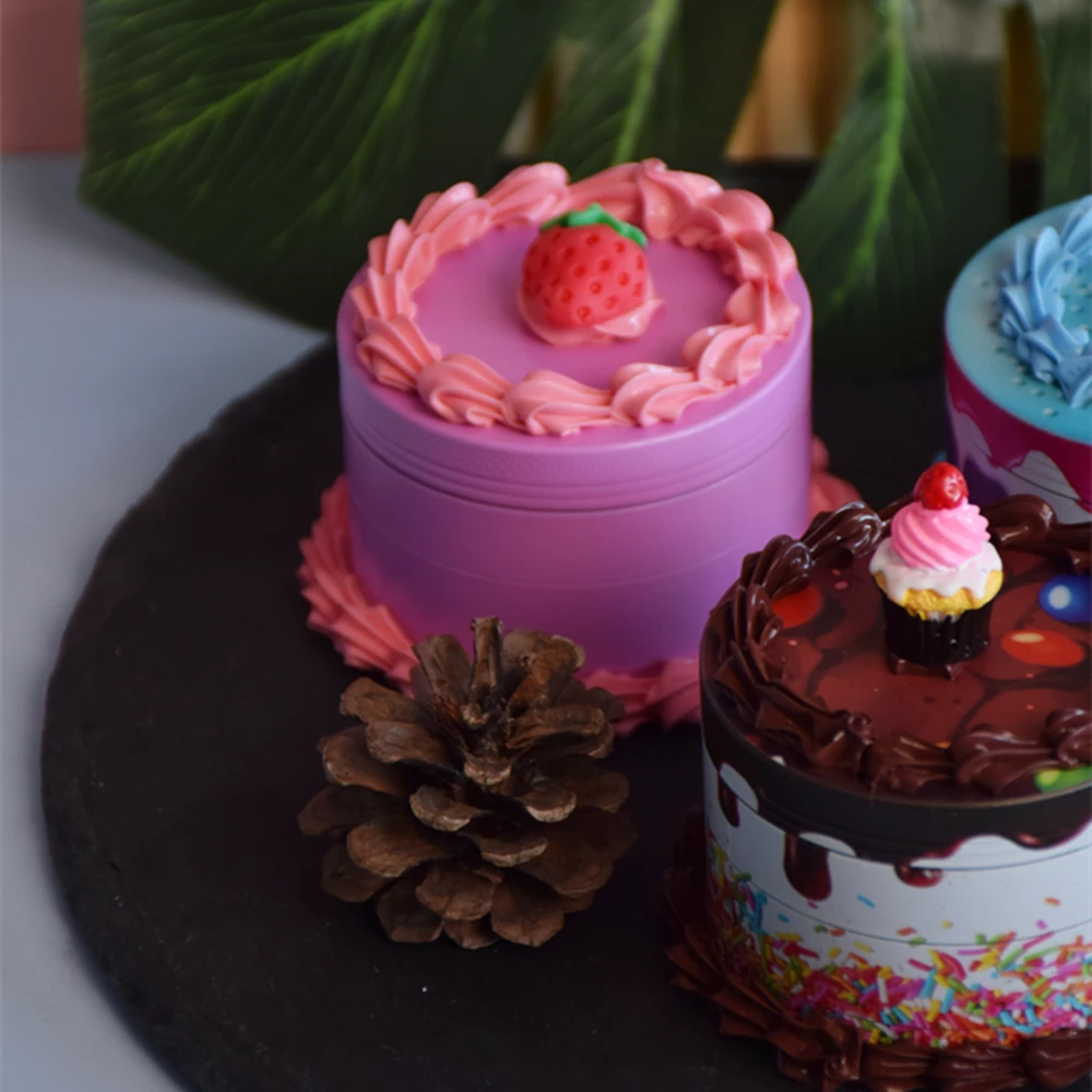 Faux Fruits Spice Grinder Simulation Cake Creative Kitchen metal 2.75 inches/7cm 3D Print Decoration Pink Dessert Strawberry