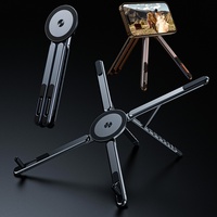 3in1 Aluminum Foldable Magnetic Stand Portable Adjustable Angle Compatible with Phone Tablet Laptop iPhone Samsung iPad MacBook