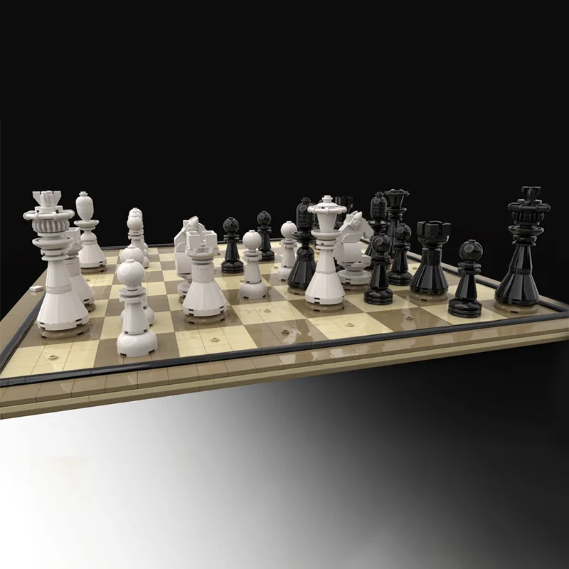 1269개 조각 MOC 창의적인 체스 세트 기술적 블록 모델 디스플레이 장난감 어린이 DIY 조립 특별한 생일 선물