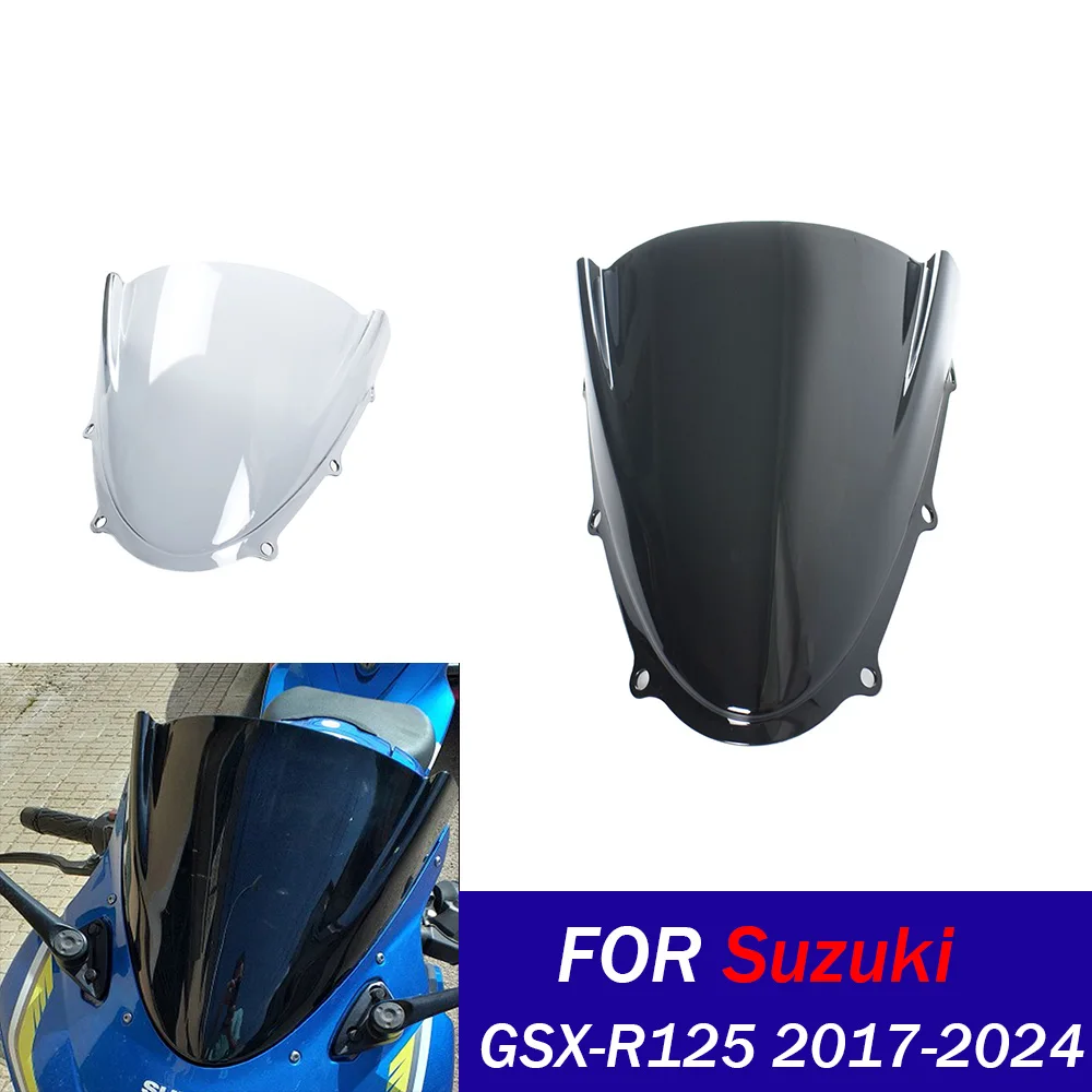 

﻿ Motorcycle Windshield Windscreen For Suzuki GSX-R GSXR 125 2017-2024 Mdel Wind Deflector Air Screen Shield Accessories