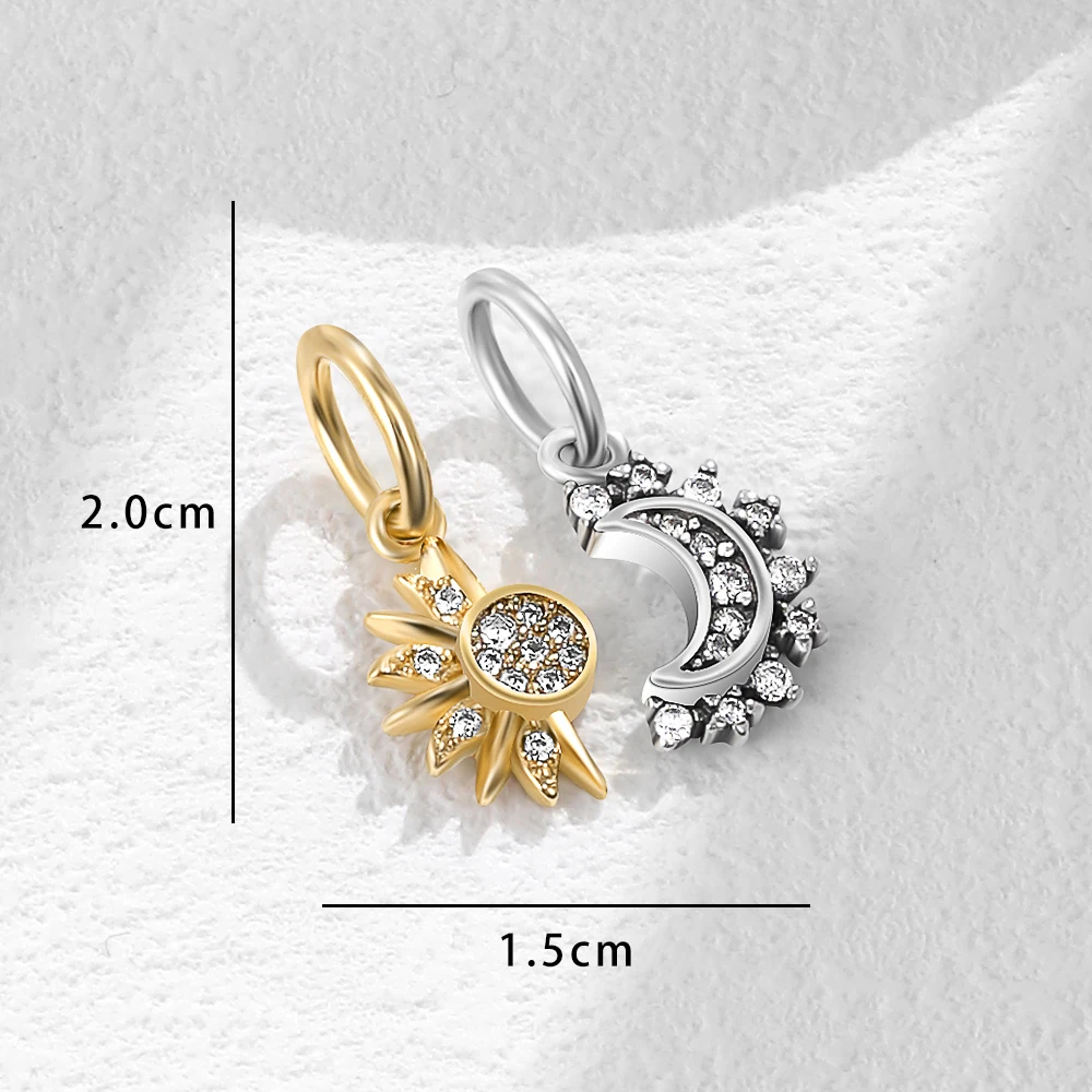 New Charm Milky Way Astronaut Sun Moon Star Beads Fit Original 925 Silver Bracelet Necklace Accessory DIY Jewelry Key Chain Gift view 5