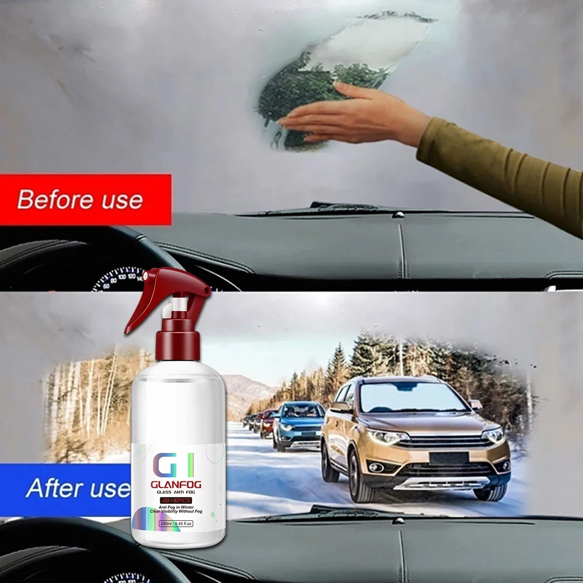 Car Glass Anti-fog Spray Anti fog Coating Agent Defogger Auto Windows Screens Mirror Windshield Water Repellent Defogging G1
