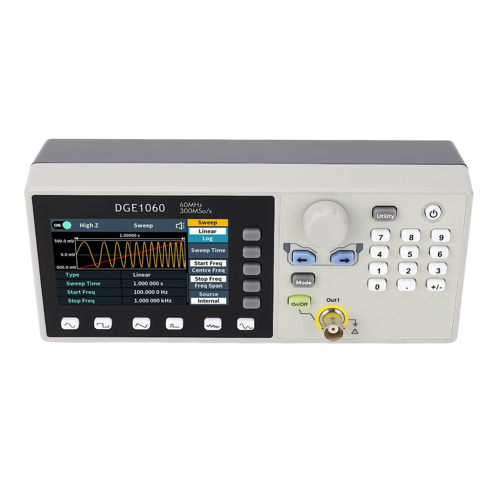 Single Signal Generator Variable Frequency Generator 60MHz Wide Amplitude Frequency Range Arbitrary Waveform Generator 100-240V