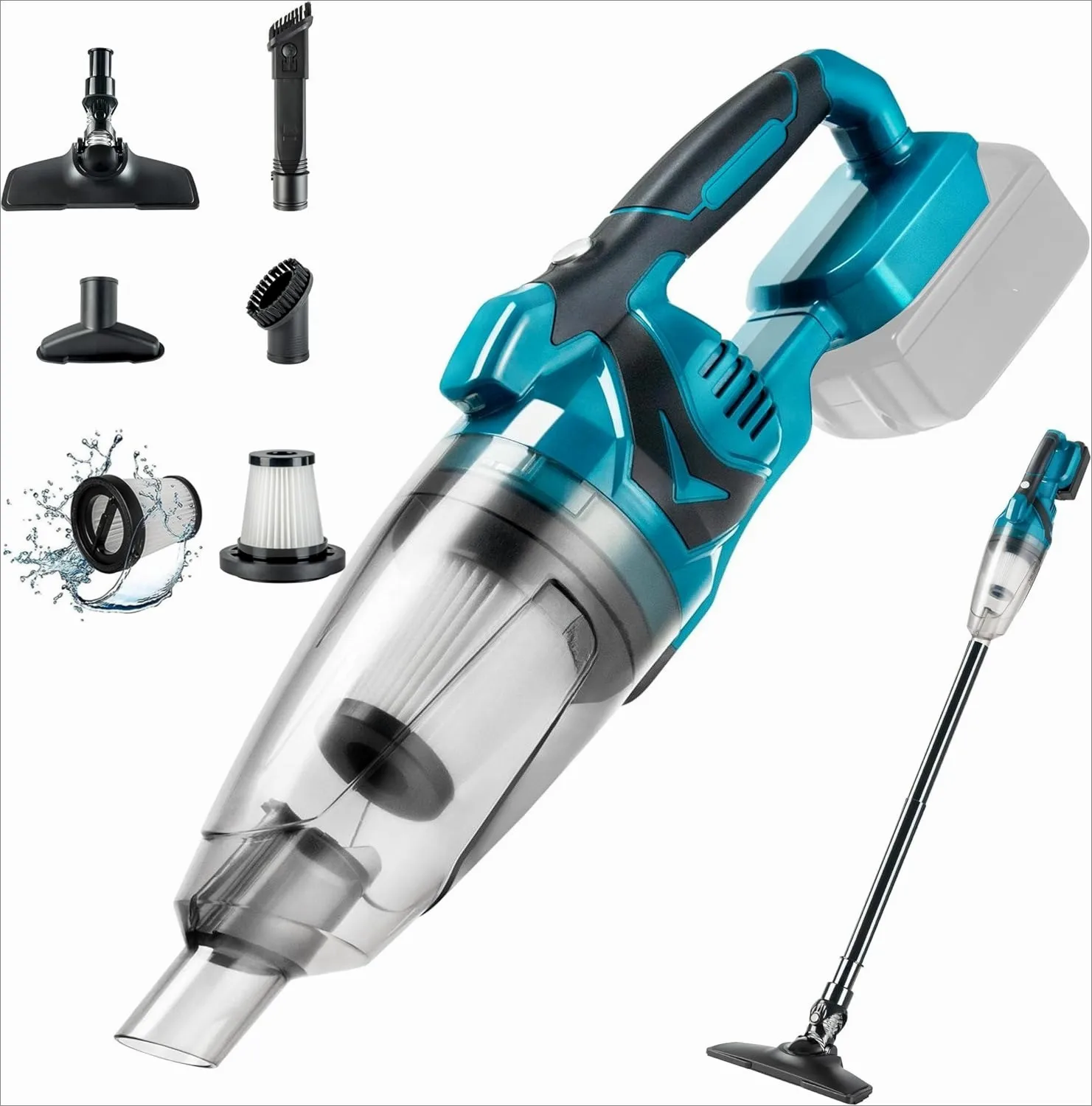 

Cordless Handheld Vacuum Cleaner for Makita 18V Battery Pin Home Car Dual Use Portable High Power Cleaning Tool