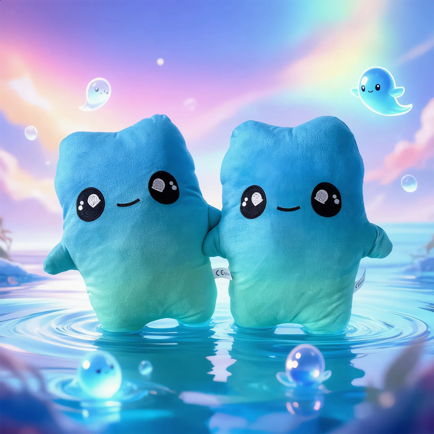 New Water Sprites Plush Toys Cartoon Sprites Stuffed Dolls Kawaii Game Fluffy Toys Pillow Children Halloween Gifts
