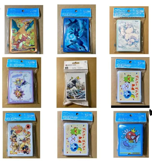 

64 шт./компл. PTCG Pokemon Card Sleeve DIY Аниме Trading Card Protector Настольная игра Gosanke Meltan Lucario Vaporeon Grass Type No. 24