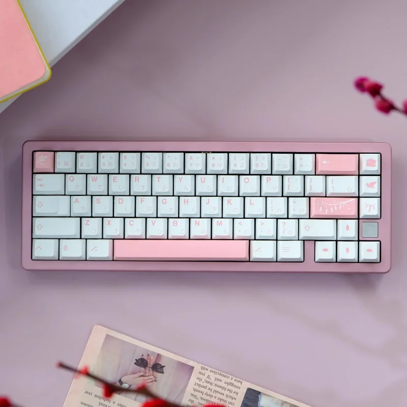 

190+ Keys/set Wishing For Love Theme Keycaps PBT Dye Subbed Baby Pink White Key Caps Cherry Profile Sakura Keycap Mount Fuji