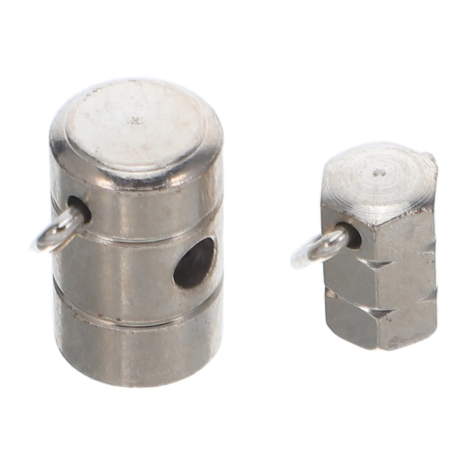 

2 PCS Strap Lock Guitar Parts Insurance Silver Hook Small Metal Button Locks Banjo Aroma