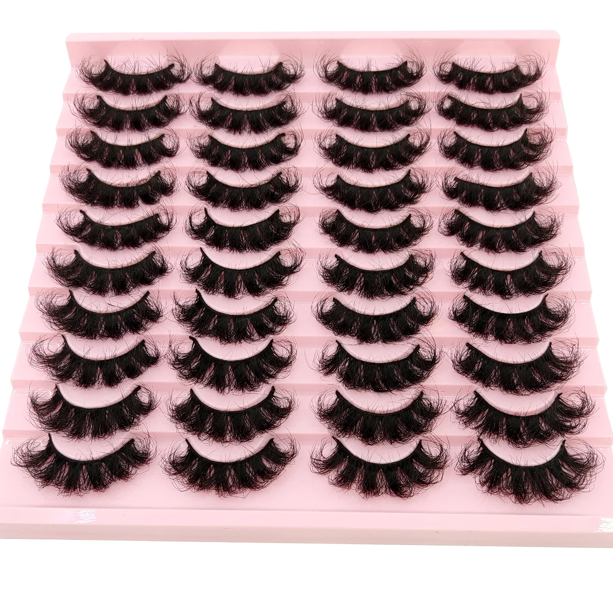 ขนตาปลอม AMSDCN แบบใหม่ 20 คู่ ขนตาปลอมฟูฟ่อง หนา ยาว ดราม่า ทรงตาแมว ขนตาแบบเส้นยาว