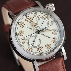 Baltany 1935 Avigating Homage Wristwatch Miyota 9122 Baltany Avigating Complete Calendar 5ATM Stainless Steel Polit Watches