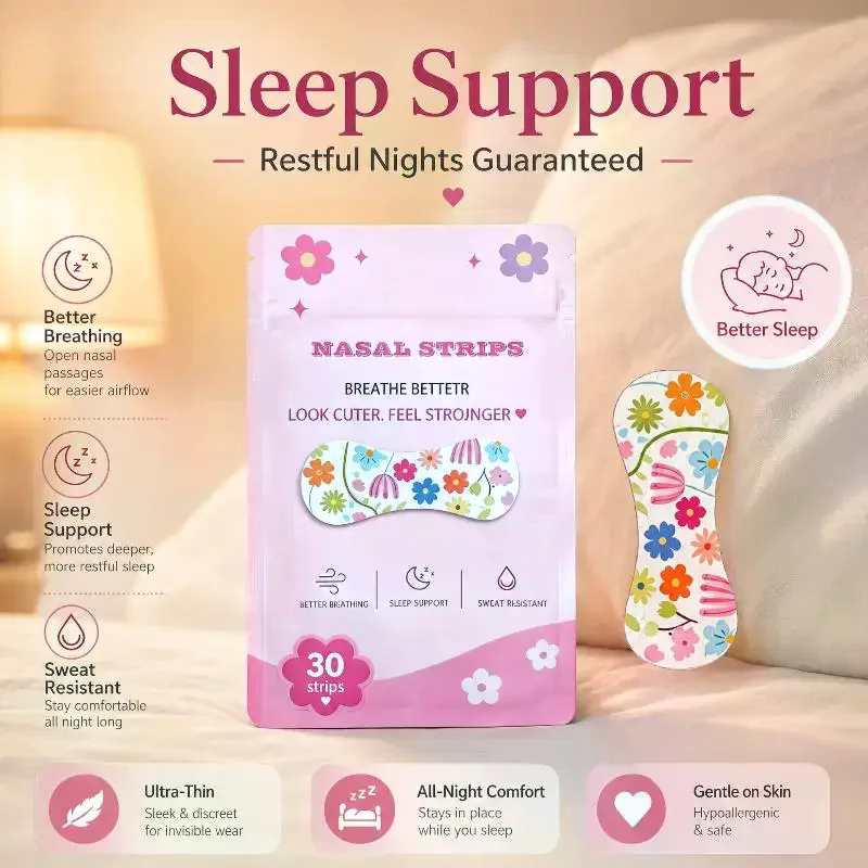 Expansion Improve Sleeping Health Breath Nasal Strips Anti Snoring Nose Strips For Breathing Nose Patches 30Pcs