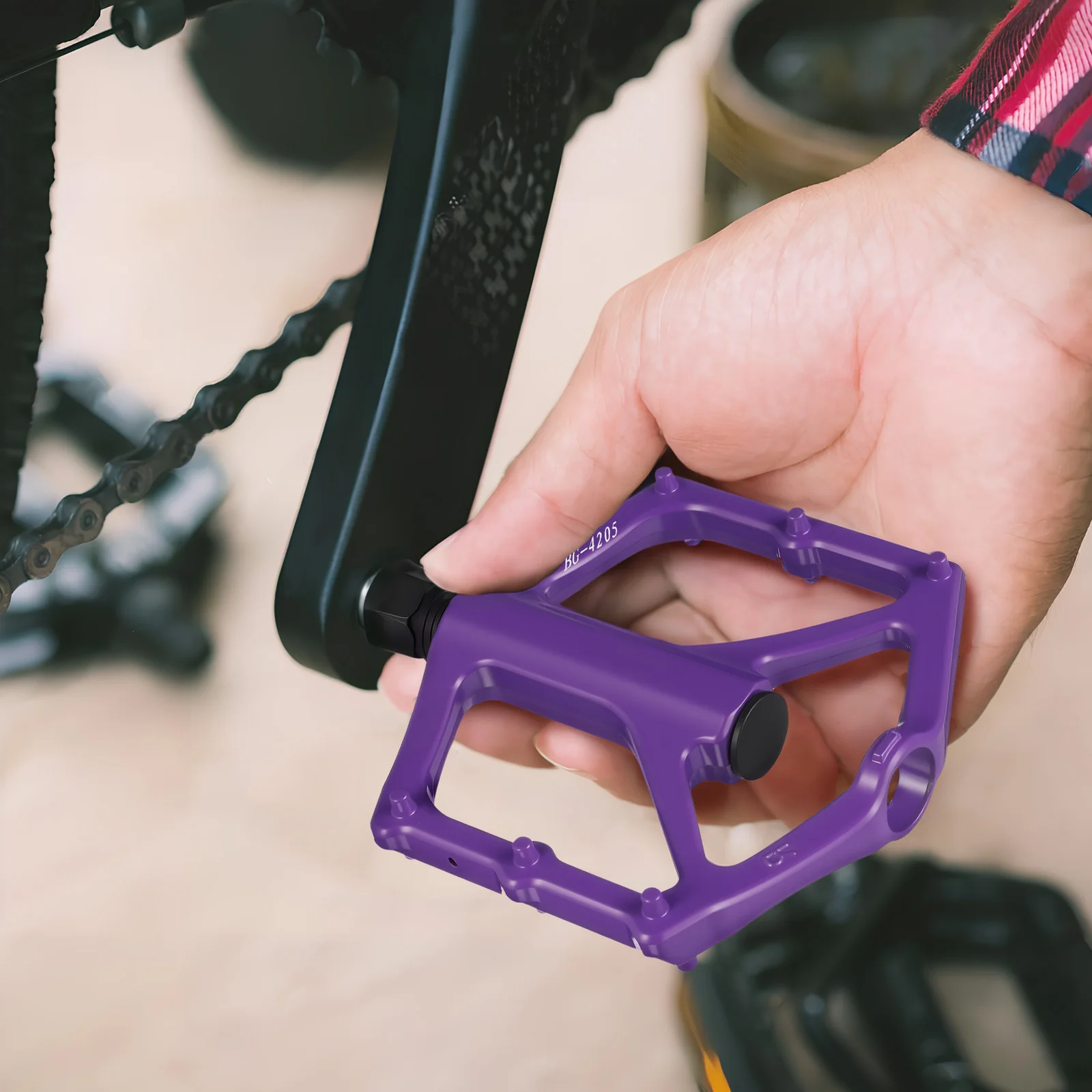 1 пара педалей для горного велосипеда, нескользящие, прочные, на плоской платформе из алюминиевого сплава для шоссейных и уличных велосипедных педалей