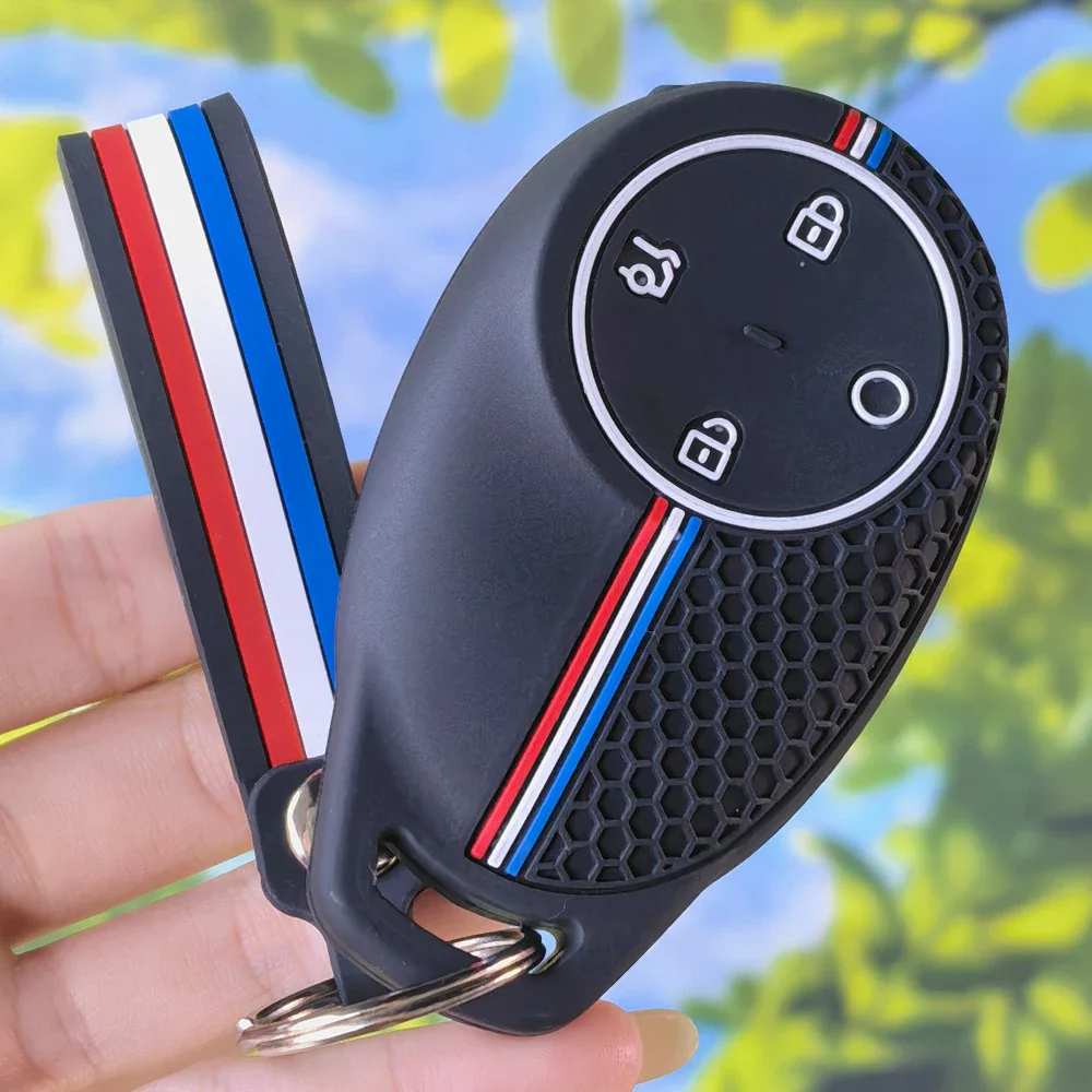 Practical Silicone Key Protector With Keychain for GAC AION Y Plus S V LX IA5 Toyota BZ3X 2025 2026 Smart Keyless Fob Accessory