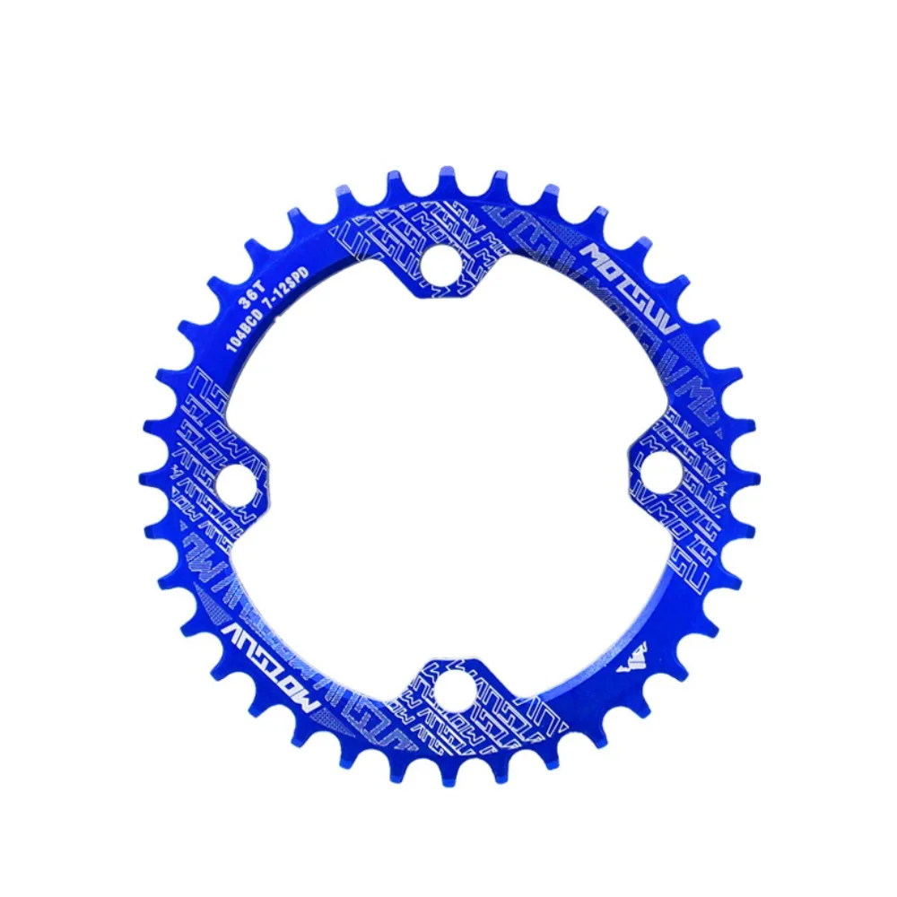 Round/Oval Chain Ring 104BCD Narrow Wide Chainring Chainwheel 32T/34T/36T/38T Single Speed Aluminum Alloy Mountain Bike