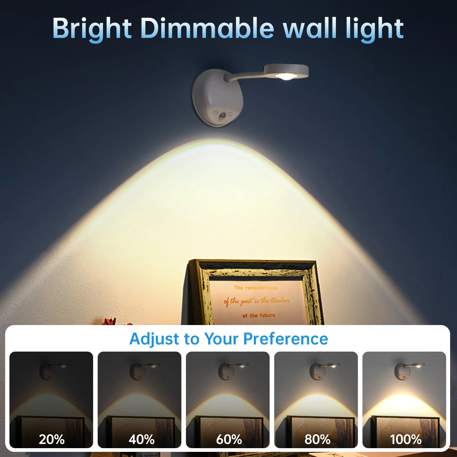 Obrázek 7: RGB hnutí senzor zeď lehký dobíjecí magnetický LED zeď lampa 16 barvivo stmívatelné s daleký pro schodiště ložnice předsíň