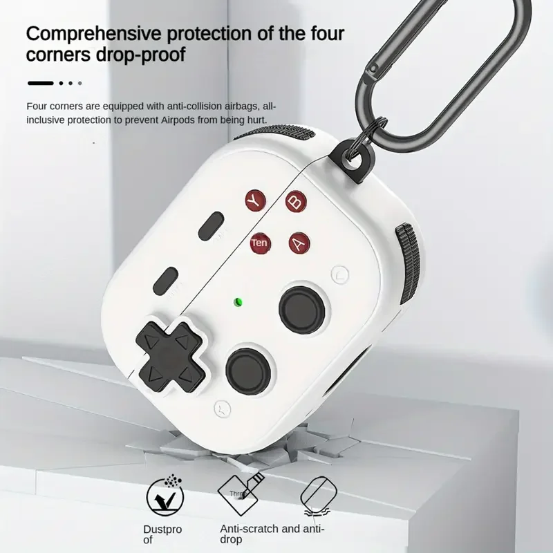 Earphone Protective Case For Airpods 4 2024 Retro Gaming Controller Headphone Charging Box Cover For Airpods Pro 2 For Men Women view 3