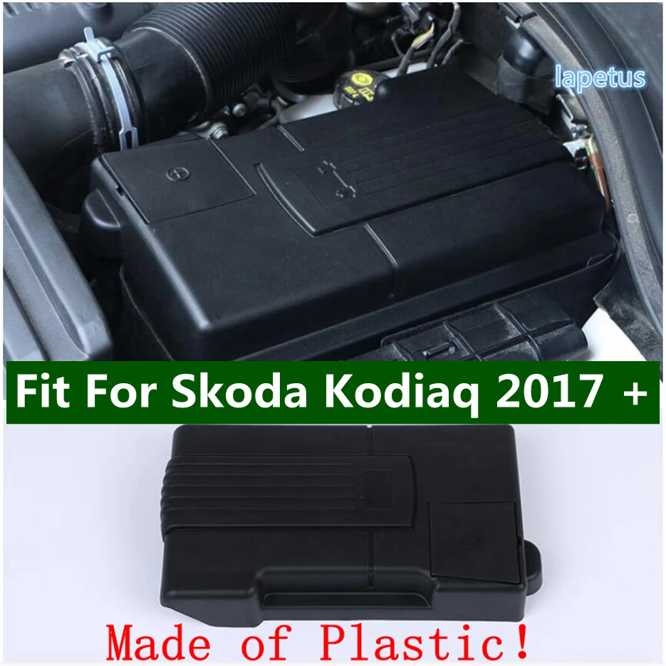 

Car Accessories Engine Battery Full Protect Cover Positive Negative Electrode Waterproof Dustproof For Skoda Kodiaq 2017 - 2023